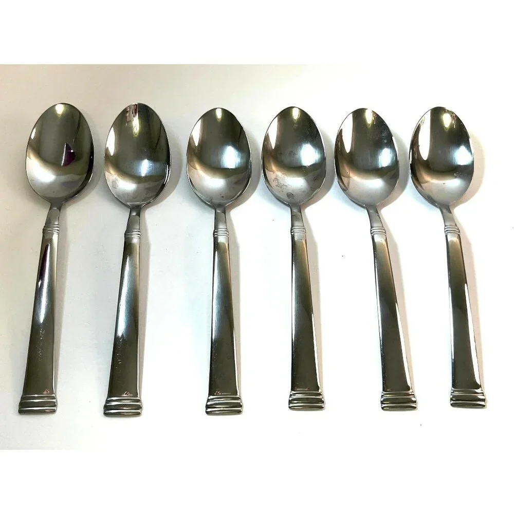 PARADISE by Towle Living Collection Stainless 18/0 Soup Spoon Lot of 6